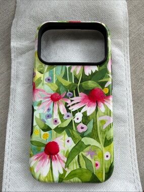 Stringberry Summer Echinacea by Bex Parkin Protective IPhone Case - Garden Print